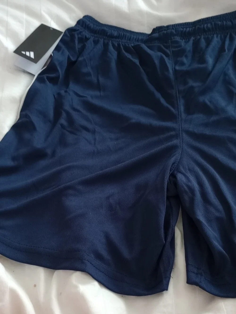 NWT ADIDAS Navy Athletic Training Shorts with Trefoil Logo